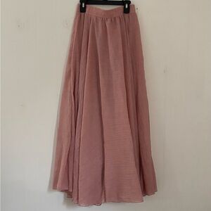 Rose Pink Long Skirt